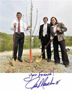 Tree planting at Yeager Airport reclamation project